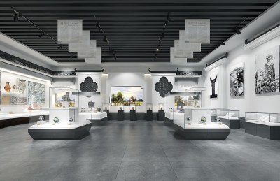 新中式徽州文化博物馆3D模型下载